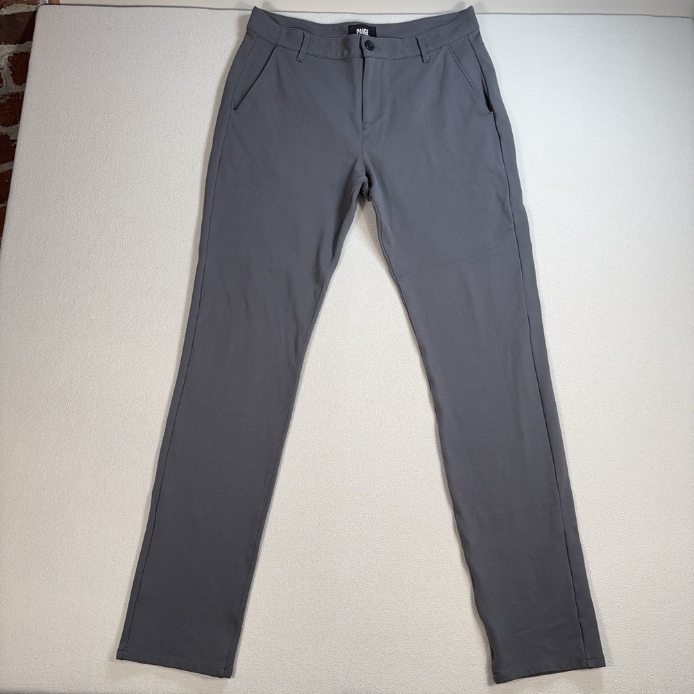 Paige Stafford Pants Men's 34x34 Gray Tapered Stretch Transcendent Knit Hybrid